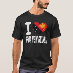 Camiseta Eu Amo Papua-Nova Guiné Coração Souvenir Amantes O