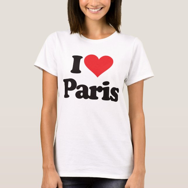 Camiseta Eu amo Paris (Frente)