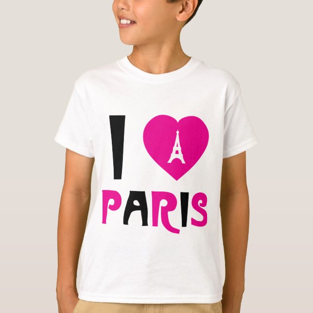 Camiseta Eu amo Paris (Frente)