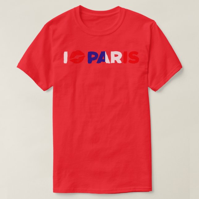 Camiseta Eu Amo Paris (Frente do Design)