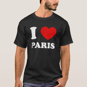 Camiseta Eu amo Paris, coração Paris, Paris Engraçado