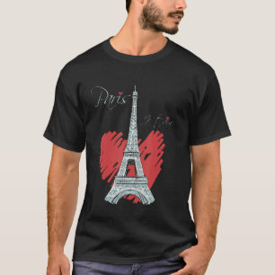 Camiseta Eu Amo Paris Eiffel Torre Francês Souvenir França