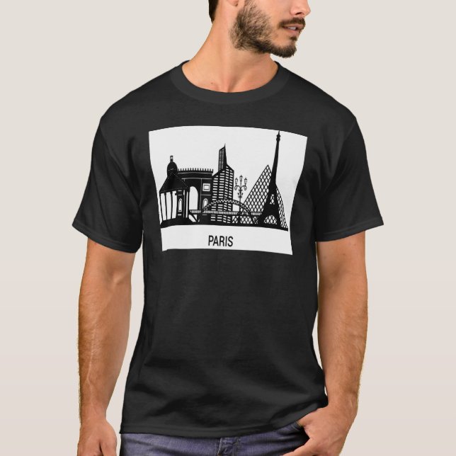 Camiseta Eu Amo Paris Eiffel Tower França (Frente)