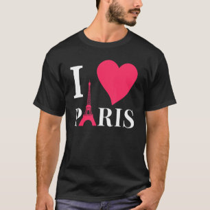 Camiseta Eu Amo Paris França Eiffel Torre Amor Romance