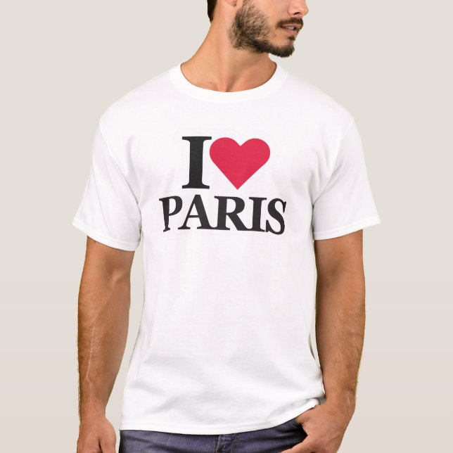 Camiseta Eu Amo Paris, Paris Romântica, Viagem inspirada em (Frente)