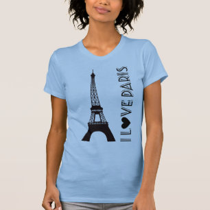 Camiseta Eu Amo Paris Torre Eiffel