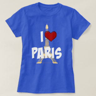 Camiseta Eu Amo Paris, Torre Eiffel