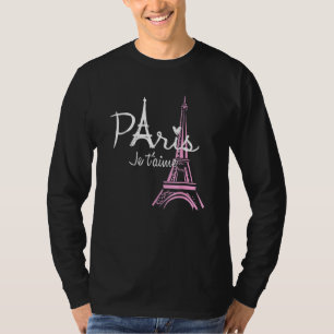 Camiseta Eu Amo Paris Torre Eiffel França Souvenir Francês