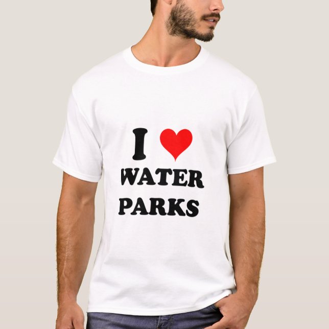 Camiseta Eu amo parques da água (Frente)