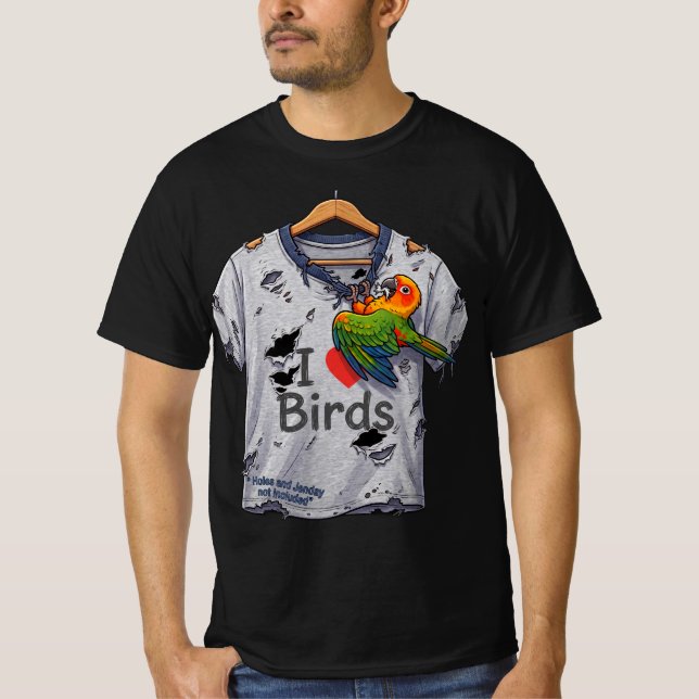 Camiseta Eu Amo Pássaros (Frente)