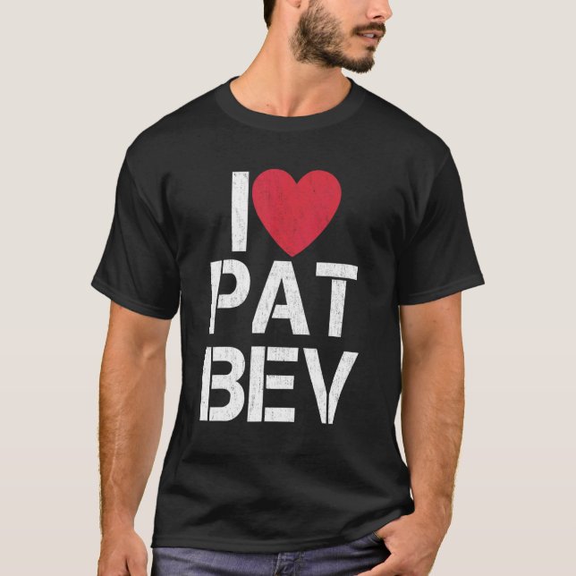 Camiseta Eu Amo Pat Bev I Heart Pat Bev (Frente)