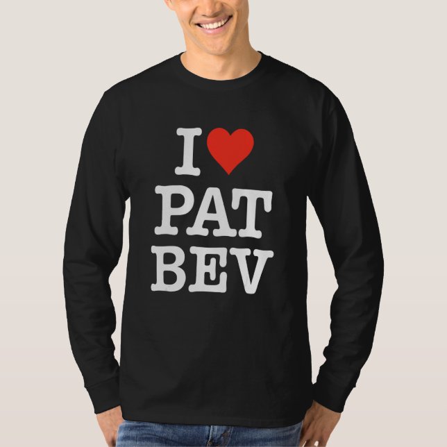 Camiseta Eu Amo Pat Bev I Heart Pat Bev (Frente)