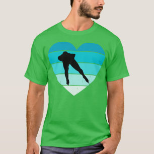 Camiseta Eu Amo Patinação Rápida Esportes De Inverno Patina