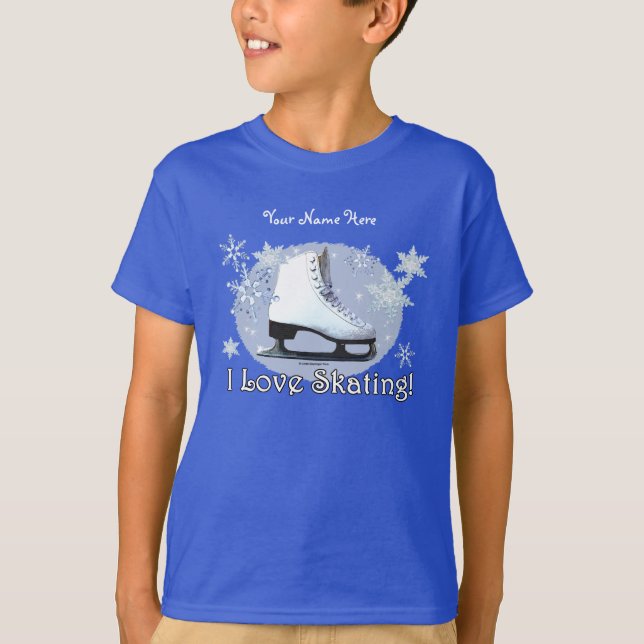 Camiseta Eu amo patinar! (Frente)