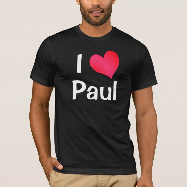 Camiseta Eu amo Paul (Frente)