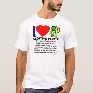 Camiseta Eu amo PC (as pessoas criativas)