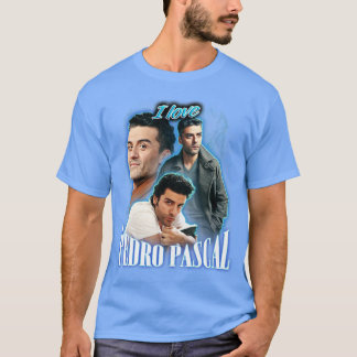 Camiseta Eu Amo Pedro Pascal OsIsaac Maldito Colagem do Ven