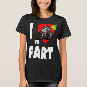 Camiseta Eu Amo Peidar Caminhão Monstro Peidando Eu Amo Pe