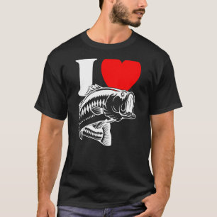 Camiseta Eu Amo Peixe - Fofo Eu Amo Pescar, Pesca de Robalo