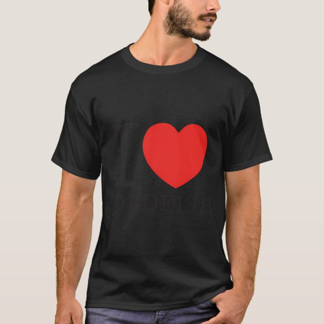 Camiseta Eu Amo Peixes Dourados (Frente)