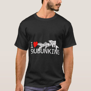 Camiseta Eu Amo Peixes Dourados Shubunkin Peixes Dourados F