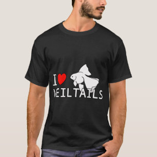 Camiseta Eu Amo Peixes Dourados Veiltail Peixes Dourados Fa
