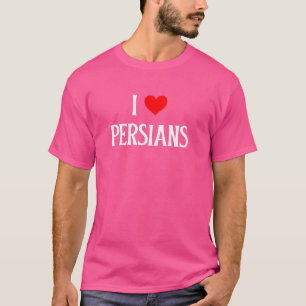 Camiseta Eu Amo Persianos Eu Coração Persianos Amante de Ga