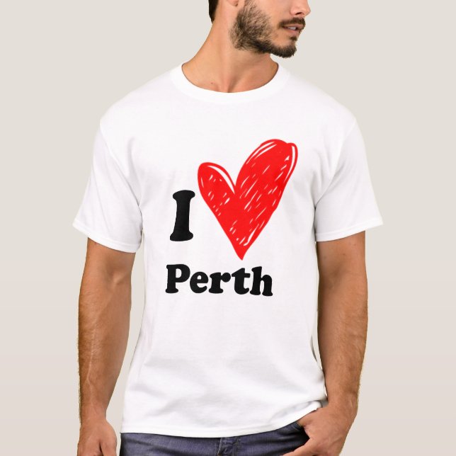 Camiseta Eu amo Perth (Frente)