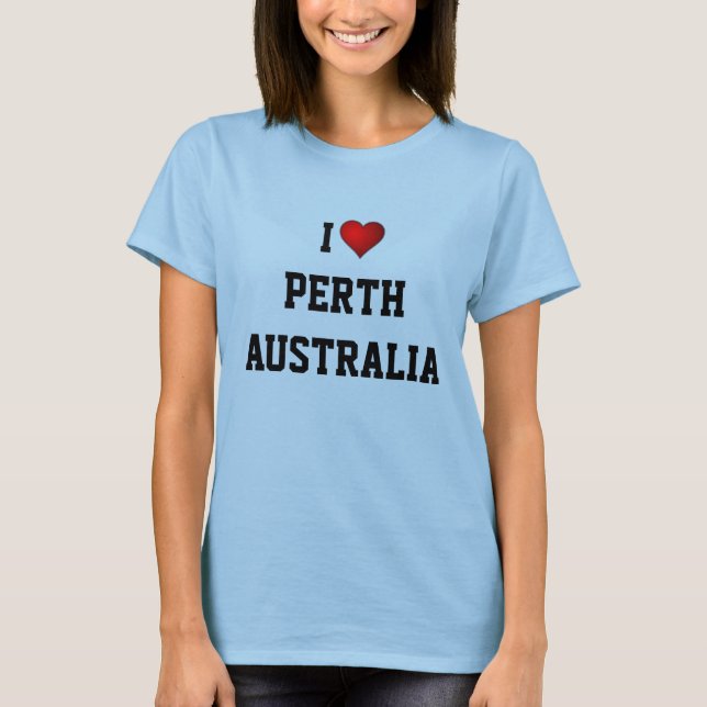 CAMISETA EU AMO PERTH, AUSTRÁLIA (Frente)