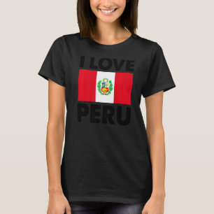 Camiseta Eu amo Peru I Heart Peru Family Viagem Peru Flag P