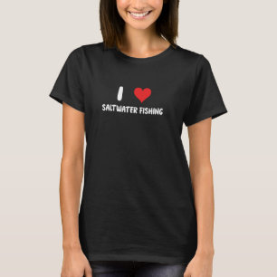 Camiseta Eu Amo Pesca em Água Salgada - Peixe Pescador Pesc