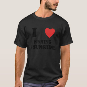 Camiseta Eu Amo Pescar E Pescaria Ao Sol