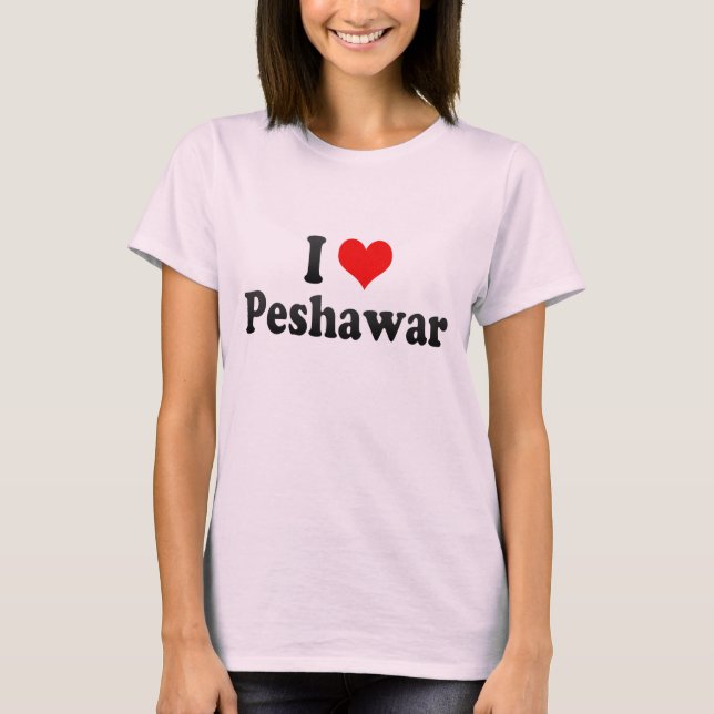 Camiseta Eu amo Peshawar, Paquistão (Frente)
