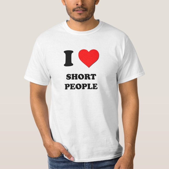 Camiseta Eu amo pessoas curtas (Frente)