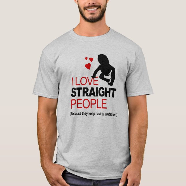 Camiseta Eu Amo Pessoas Hétero (Frente)