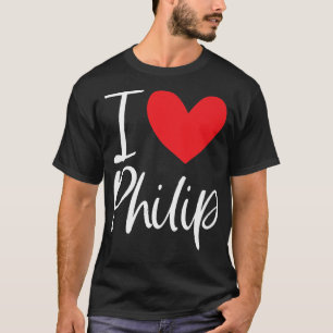 Camiseta Eu Amo Philip Name Personalised Boy Man BFF Amigo