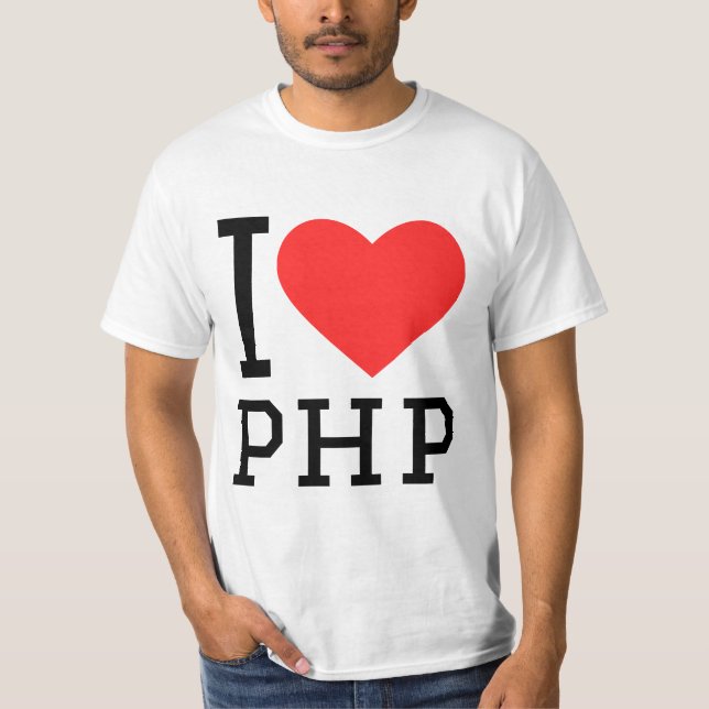 Camiseta Eu amo php  (Frente)
