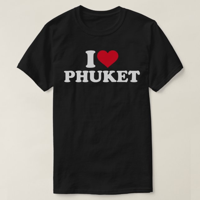 Camiseta Eu amo Phuket (Frente do Design)