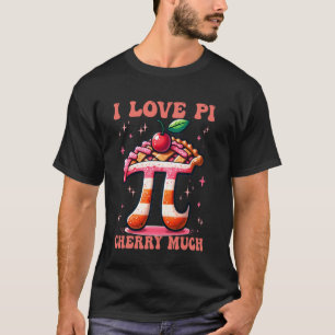 Camiseta Eu Amo Pi Cereja Muito Engraçado Professor de Mate
