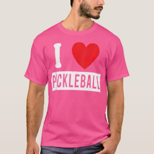 Camiseta Eu Amo Pickleball Engraçado Jogador de Pickle Ama 