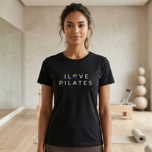 Camiseta Eu Amo Pilates Citar Tee...