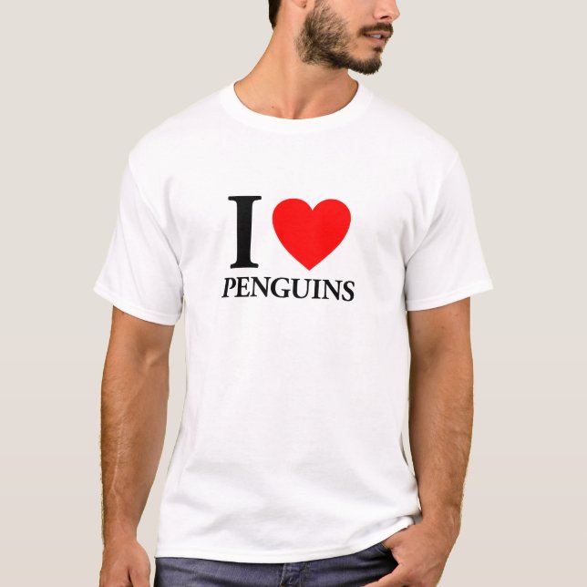 Camiseta Eu Amo Pinguins (Frente)