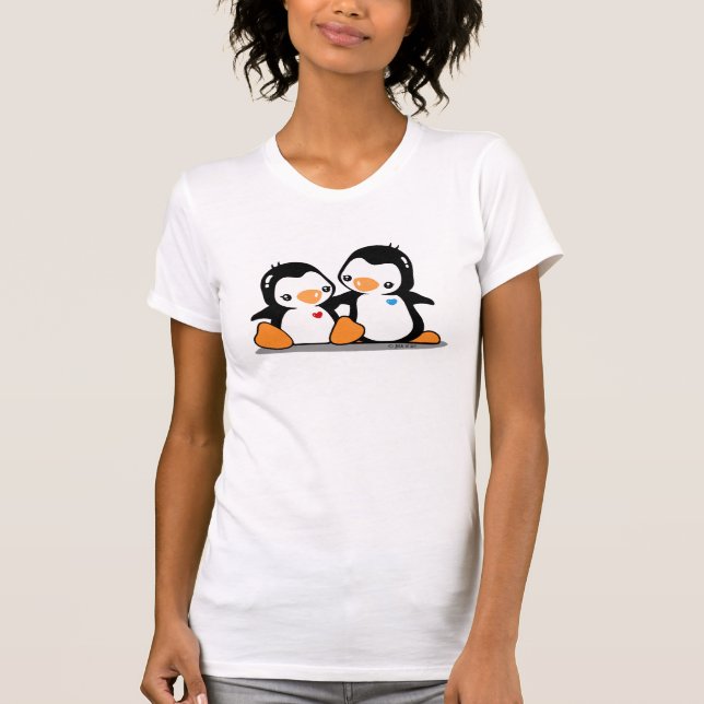 Camiseta Eu amo pinguins (Frente)