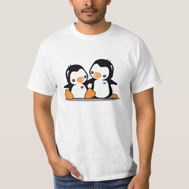 Camiseta Eu amo pinguins (Frente)