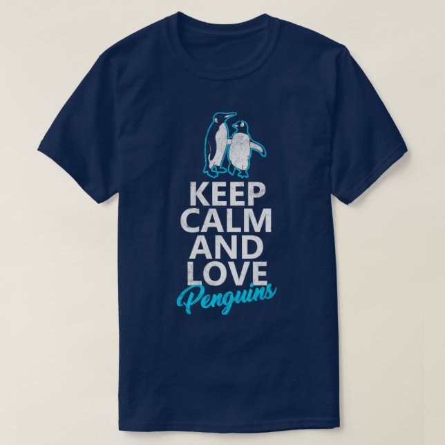 Camiseta Eu Amo Pinguins (Frente do Design)