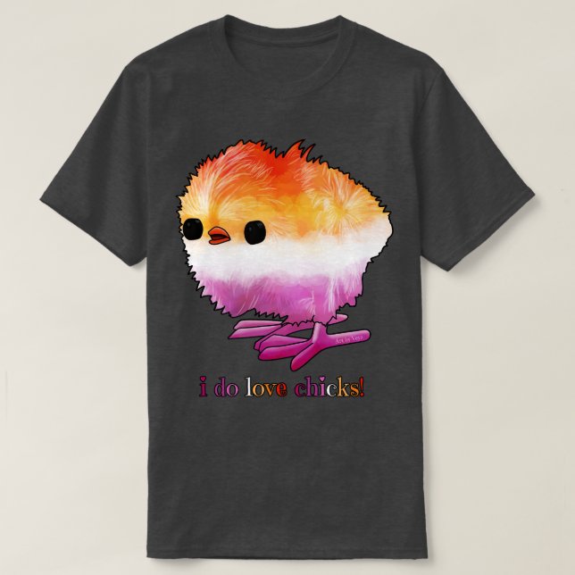 Camiseta Eu amo pintinhos (Frente do Design)