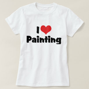 Camiseta Eu Amo Pintura do Coração - Artista Amante da Arte