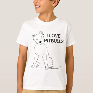 Camiseta Eu Amo Pitbulls