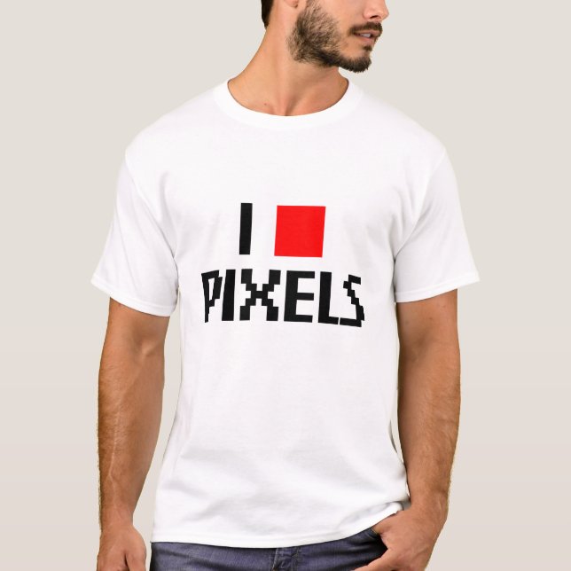 Camiseta Eu amo pixéis (Frente)