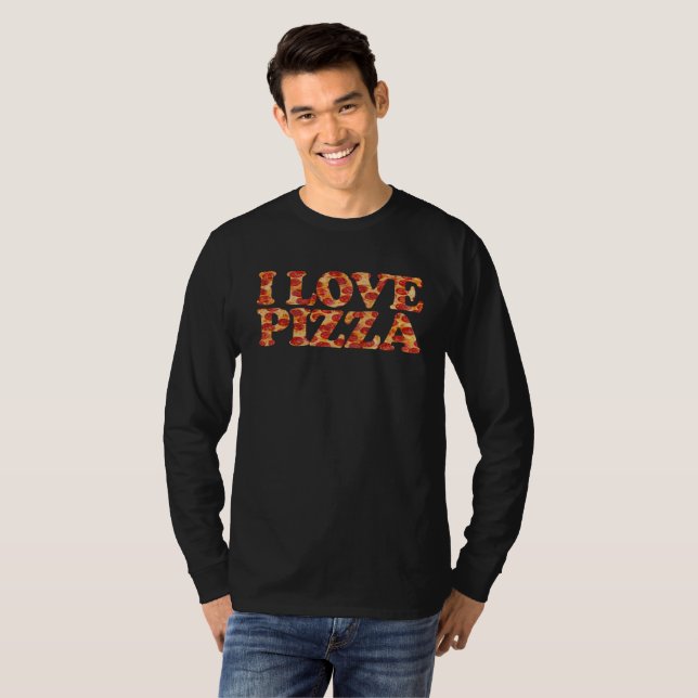 Camiseta Eu amo pizza! (Frente Completa)